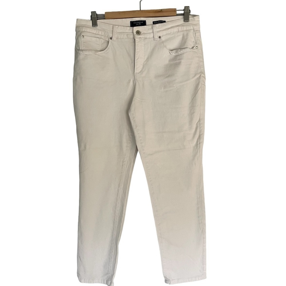 Charter Club Bristol Skinny Ankle Jeans White Size 12